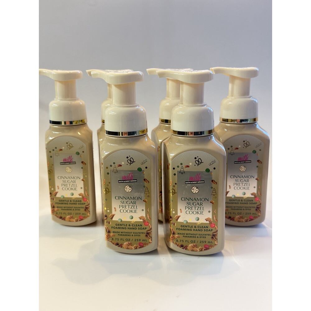 5x Bath & Body Works CINNAMON SUGAR PRETZEL COOKIE Foaming Hand Soap Milkbar